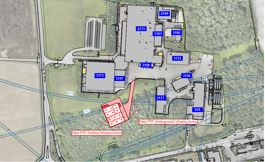 General layout of the proposed surface buildings