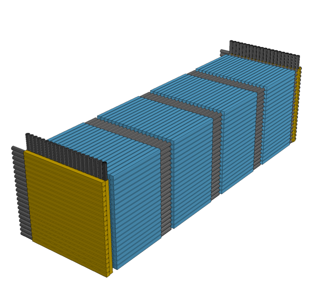 A diagram of the FORMOSA detector components.